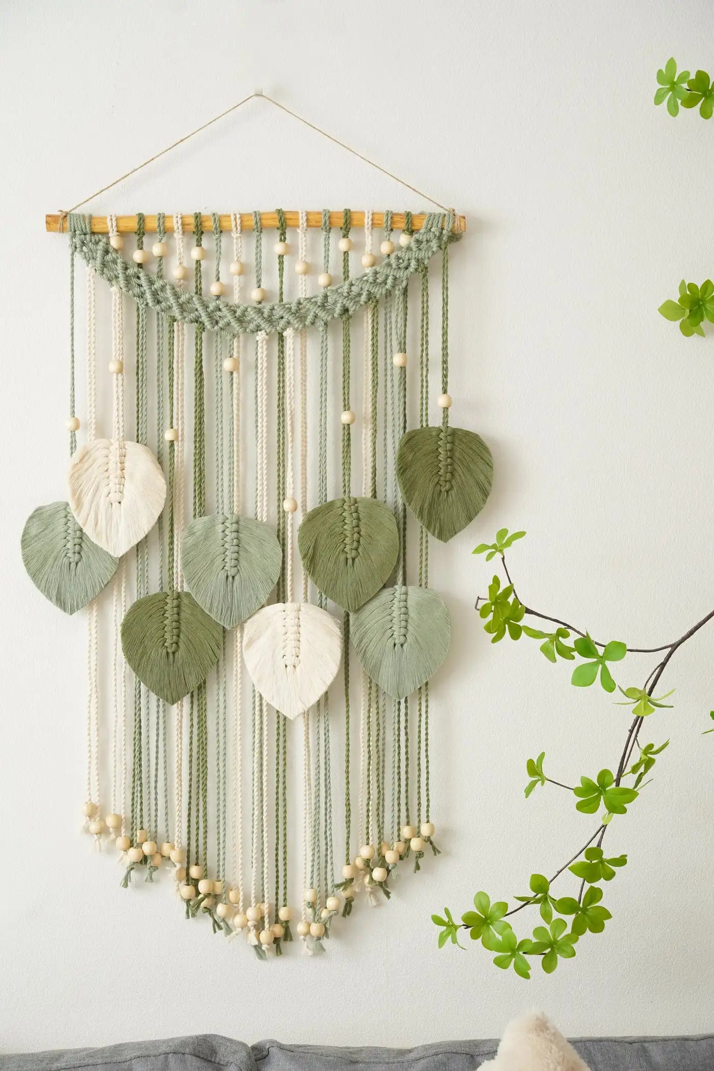 Green Leaf Wall Art For Farmhouse Home Decor