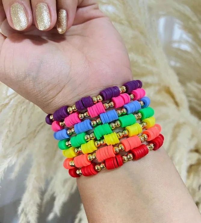 Hemasa 2pcs/set Hishi Copper Ball Beads Bracelets  for Women