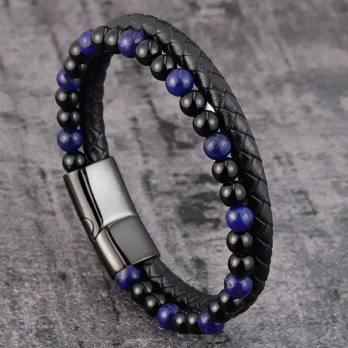 Hemasa Tiger's Eye Bracelet-Black Obsidian Strength Calming Healing Stone Men's Bracelet-Spiritual Protection Balance Meditation Bracel