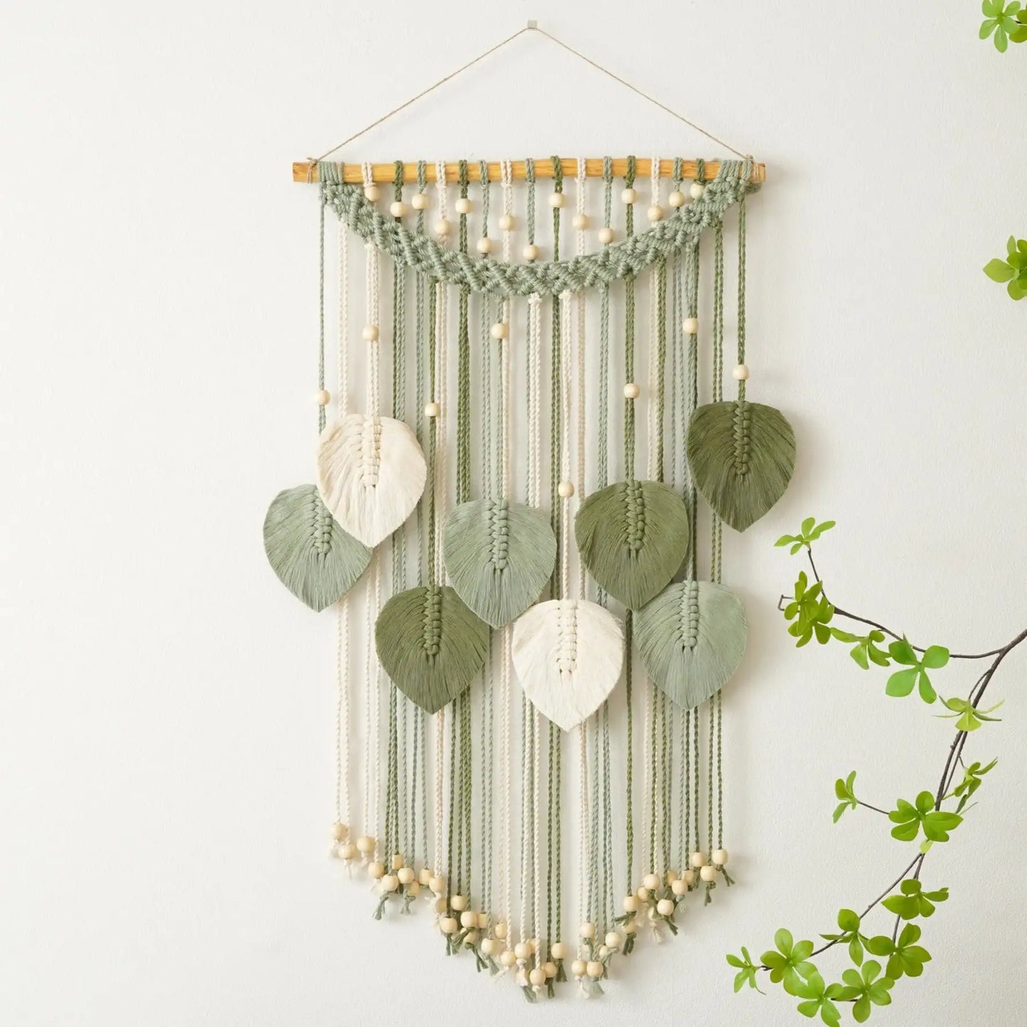 Green Leaf Wall Art For Farmhouse Home Decor