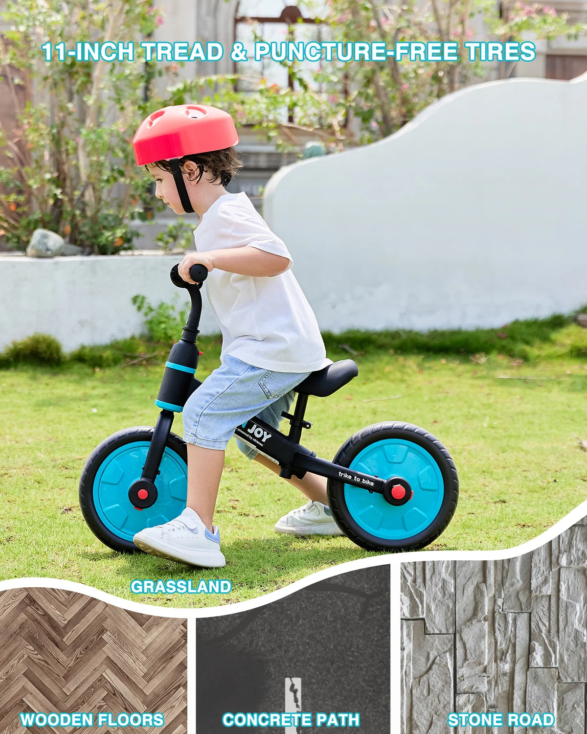 Toddler Training Bicycle for Boys Girls 2-4, 4-in-1 Kids Balance Bike with Pedals & Training Wheels