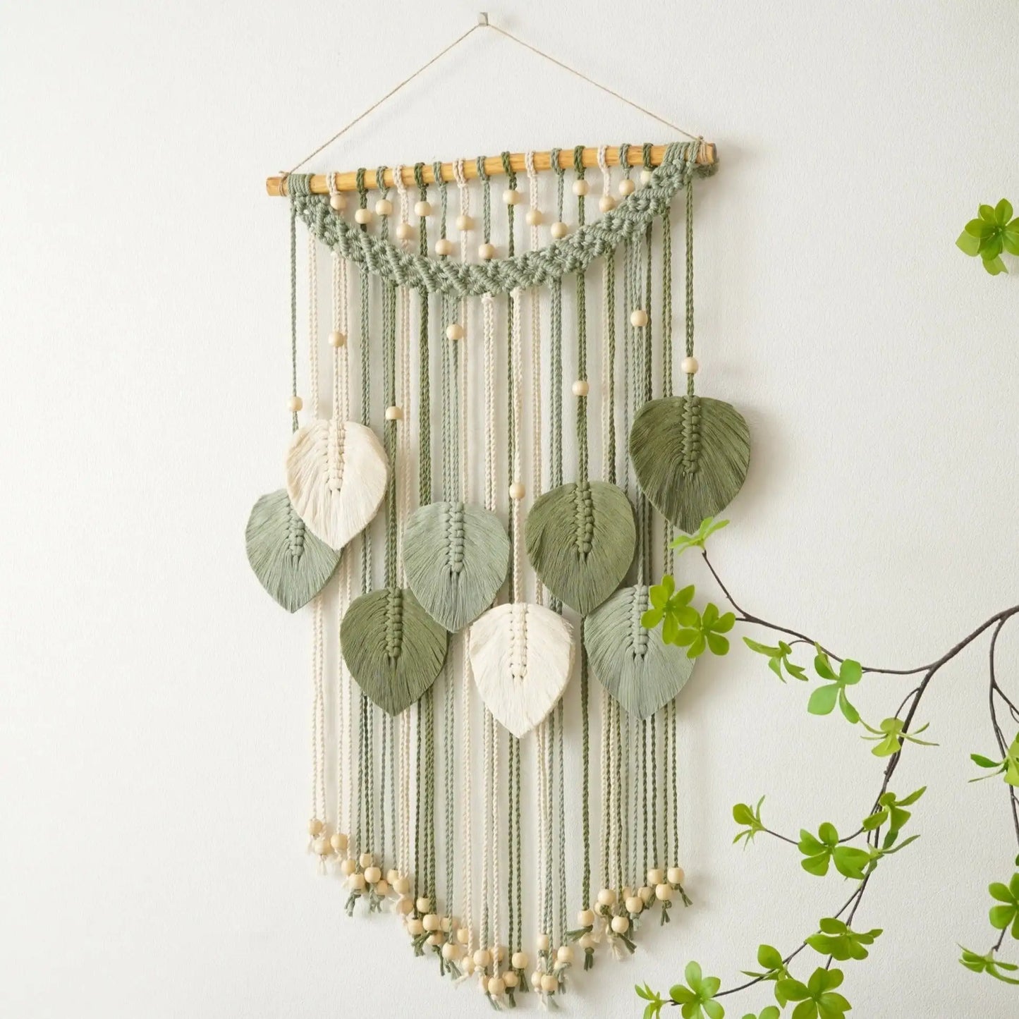 Green Leaf Wall Art For Farmhouse Home Decor