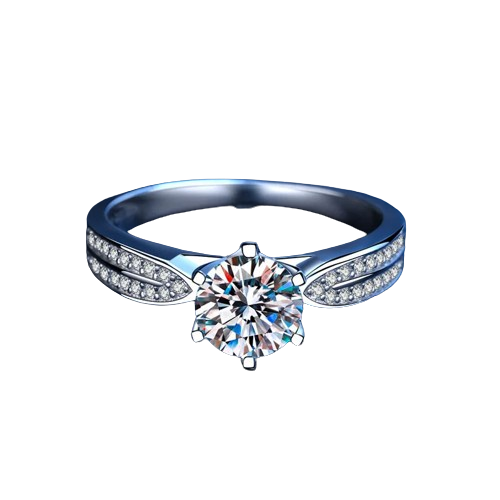 Hemasa 925 Sterling Silver Engagement Wedding Ring 1/2/3ct Moissanite D VVS1 Lab Diamond with GRA for Women Fine Jewelry