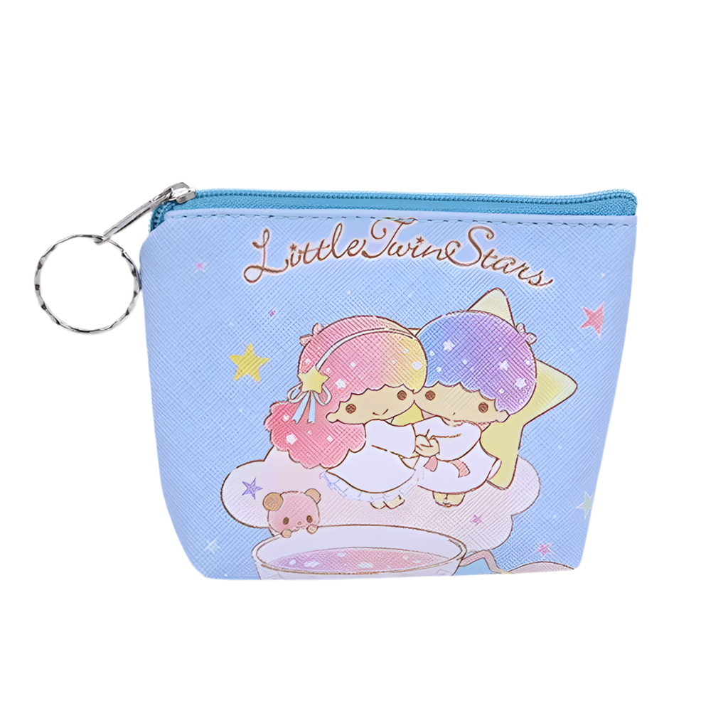 Hemasa Hello Kitty Purse Coin Purses Cartoon Printed PU Melody Cute Wallet Bag Keychains Storage Bag Sanrio Kuromi Kawaii Mini Pouch
