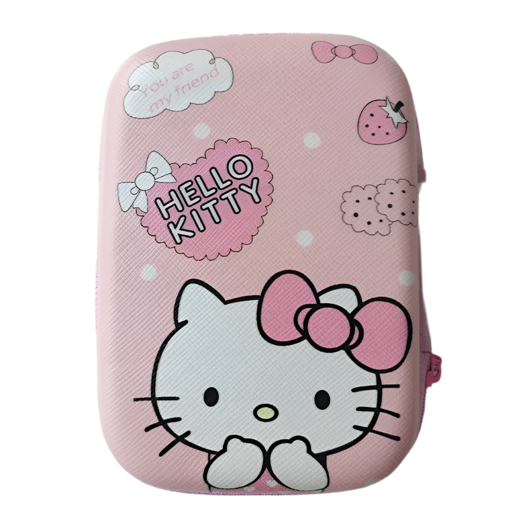 Hemasa Hello Kitty Charger Cable Storage Bags /Earphone Phone Data Line USB Storage Box Protector Case Coin Purses