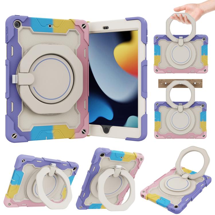 Armor Portable Rotating Ring Holder Silicone Tablet Case with Pen Slot, For iPad Air 13 2024 / 2025 / 2026, For iPad Air 11 2024 / 2025 / 2026, For iPad Pro 13 2025 / 2024, For iPad Pro 11 2025 / 2024, For iPad mini 6 / mini 2024, For iPad 2022        ...