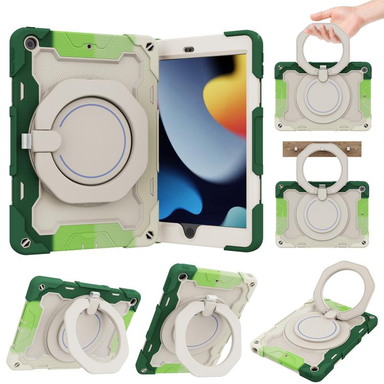 Armor Portable Rotating Ring Holder Silicone Tablet Case with Pen Slot, For iPad Air 13 2024 / 2025 / 2026, For iPad Air 11 2024 / 2025 / 2026, For iPad Pro 13 2025 / 2024, For iPad Pro 11 2025 / 2024, For iPad mini 6 / mini 2024, For iPad 2022        ...