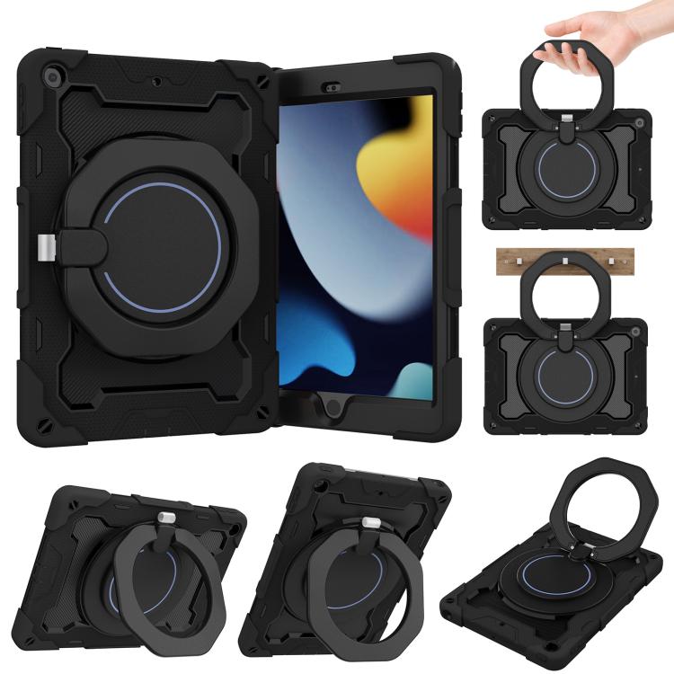Armor Portable Rotating Ring Holder Silicone Tablet Case with Pen Slot, For iPad Air 13 2024 / 2025 / 2026, For iPad Air 11 2024 / 2025 / 2026, For iPad Pro 13 2025 / 2024, For iPad Pro 11 2025 / 2024, For iPad mini 6 / mini 2024, For iPad 2022        ...