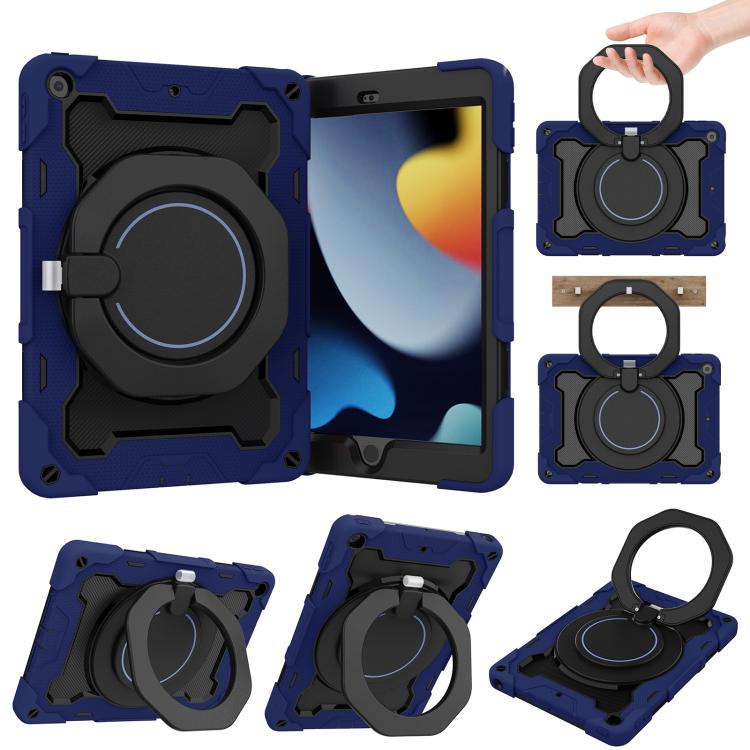 Armor Portable Rotating Ring Holder Silicone Tablet Case with Pen Slot, For iPad Air 13 2024 / 2025 / 2026, For iPad Air 11 2024 / 2025 / 2026, For iPad Pro 13 2025 / 2024, For iPad Pro 11 2025 / 2024, For iPad mini 6 / mini 2024, For iPad 2022        ...