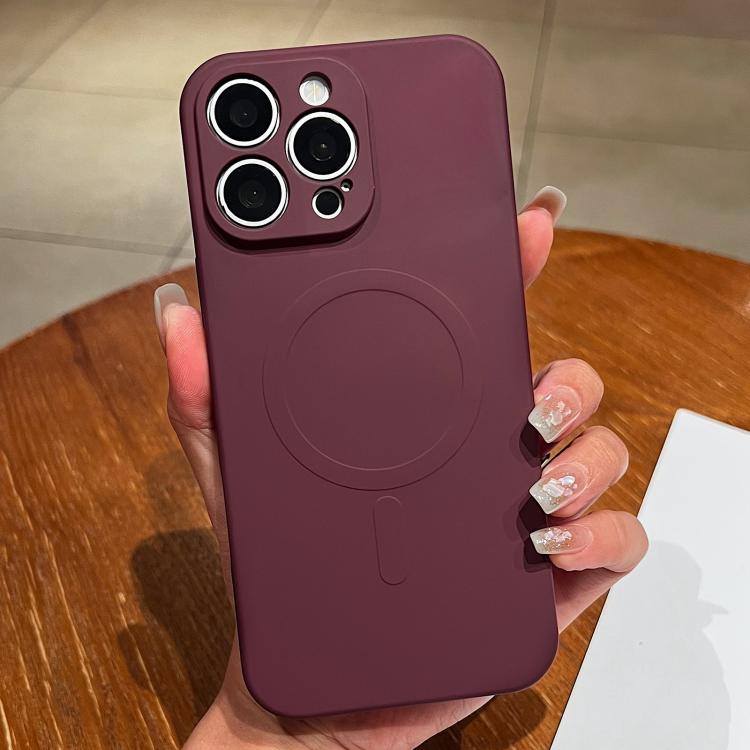 Solid Color Liquid Silicone MagSafe Magnetic Phone Case, For iPhone 17, For iPhone Air, For iPhone 16 Pro Max