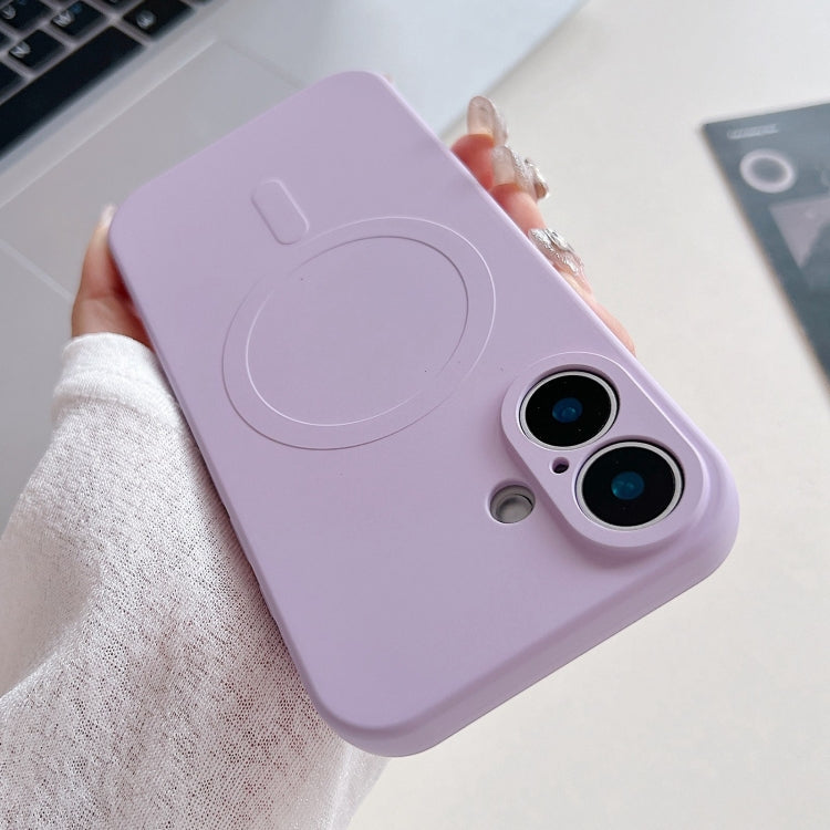 Solid Color Liquid Silicone MagSafe Magnetic Phone Case, For iPhone 16 Pro, For iPhone 16 Plus, For iPhone 16