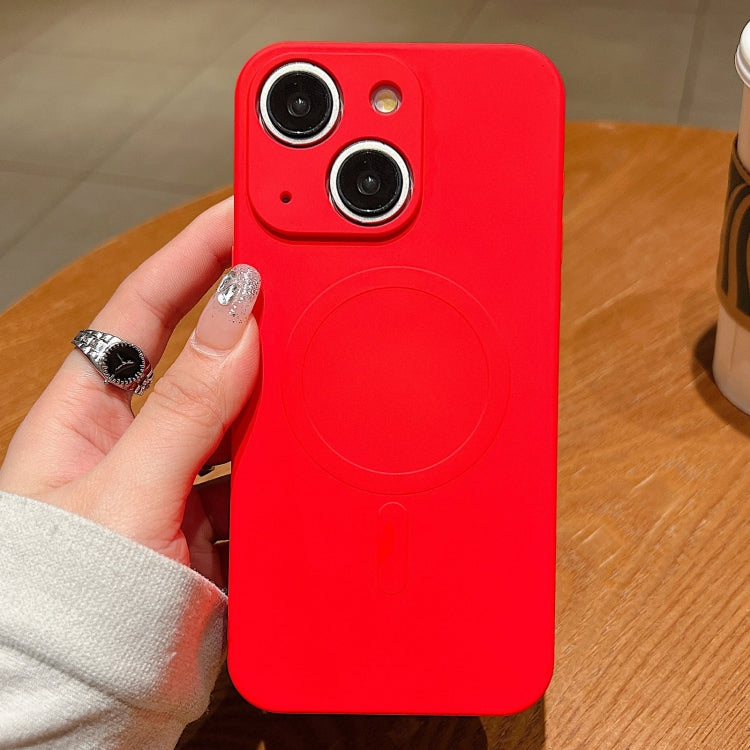Solid Color Liquid Silicone MagSafe Magnetic Phone Case, For iPhone 15 Pro Max, For iPhone 15 Pro, For iPhone 15 Plus