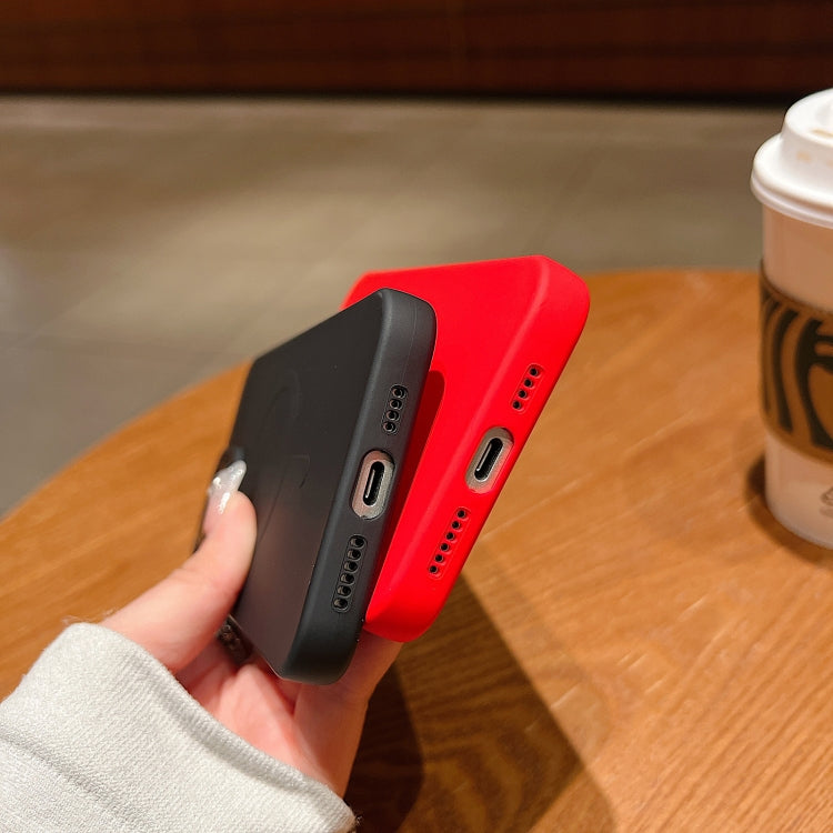 Solid Color Liquid Silicone MagSafe Magnetic Phone Case, For iPhone 16 Pro, For iPhone 16 Plus, For iPhone 16