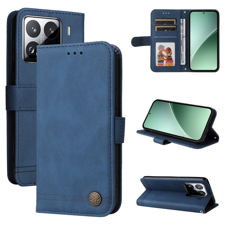 Skin Feel Life Tree Metal Button Leather Phone Case, For Xiaomi 15T Pro 5G, For Xiaomi 15T 5G, For Xiaomi 15 Ultra, For Xiaomi 15 Pro, For Xiaomi 15, For Xiaomi 14T Pro, For Xiaomi 14T