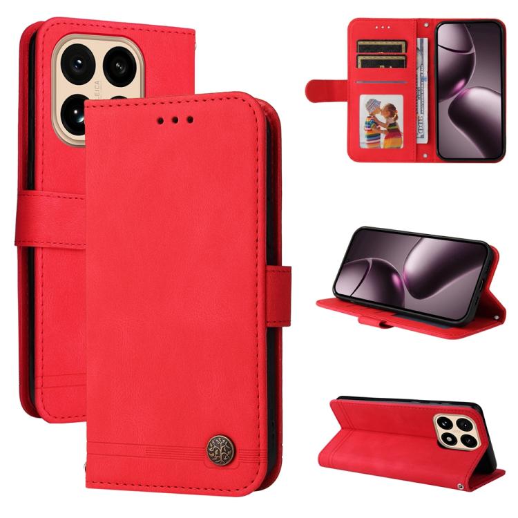 Skin Feel Life Tree Metal Button Leather Phone Case, For Xiaomi Poco M7 4G 171mm, For Xiaomi 15T Pro 5G, For Xiaomi 15T 5G, For Xiaomi 15 Ultra, For Xiaomi 15 Pro, For Xiaomi 15, For Xiaomi 14T Pro, For Xiaomi 14T