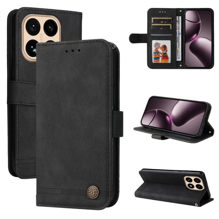 Skin Feel Life Tree Metal Button Leather Phone Case, For Xiaomi Poco M7 4G 171mm, For Xiaomi 15T Pro 5G, For Xiaomi 15T 5G, For Xiaomi 15 Ultra, For Xiaomi 15 Pro, For Xiaomi 15, For Xiaomi 14T Pro, For Xiaomi 14T