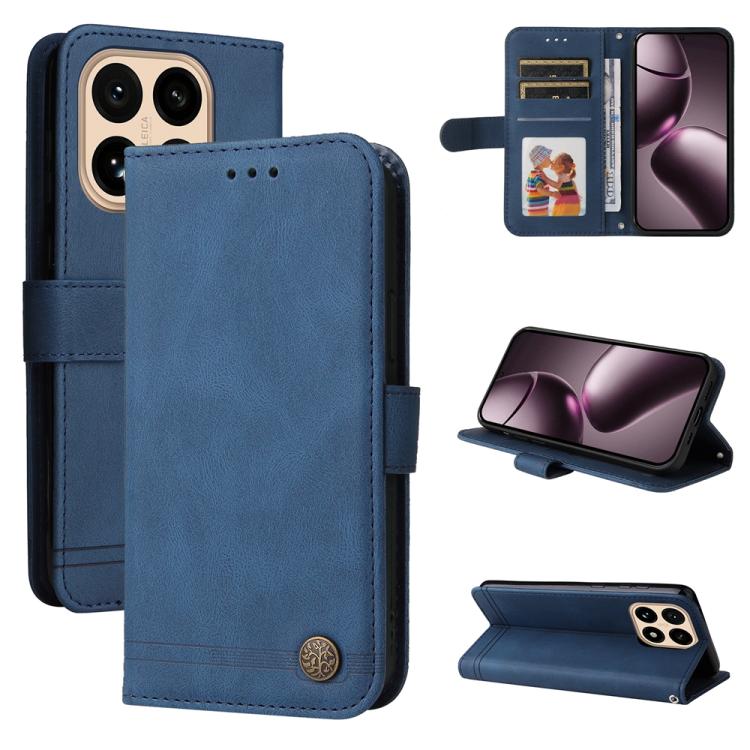 Skin Feel Life Tree Metal Button Leather Phone Case, For Xiaomi Poco M7 4G 171mm, For Xiaomi 15T Pro 5G, For Xiaomi 15T 5G, For Xiaomi 15 Ultra, For Xiaomi 15 Pro, For Xiaomi 15, For Xiaomi 14T Pro, For Xiaomi 14T