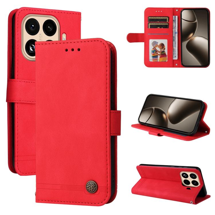 Skin Feel Life Tree Metal Button Leather Phone Case, For Xiaomi Poco M7 4G 171mm, For Xiaomi 15T Pro 5G, For Xiaomi 15T 5G, For Xiaomi 15 Ultra, For Xiaomi 15 Pro, For Xiaomi 15, For Xiaomi 14T Pro, For Xiaomi 14T