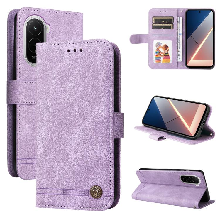 Skin Feel Life Tree Metal Button Leather Phone Case, For Xiaomi Poco M7 4G 171mm, For Xiaomi 15T Pro 5G, For Xiaomi 15T 5G, For Xiaomi 15 Ultra, For Xiaomi 15 Pro, For Xiaomi 15, For Xiaomi 14T Pro, For Xiaomi 14T