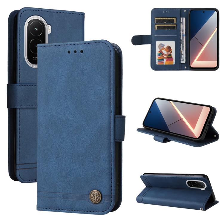 Skin Feel Life Tree Metal Button Leather Phone Case, For Xiaomi Poco M7 4G 171mm, For Xiaomi 15T Pro 5G, For Xiaomi 15T 5G, For Xiaomi 15 Ultra, For Xiaomi 15 Pro, For Xiaomi 15, For Xiaomi 14T Pro, For Xiaomi 14T