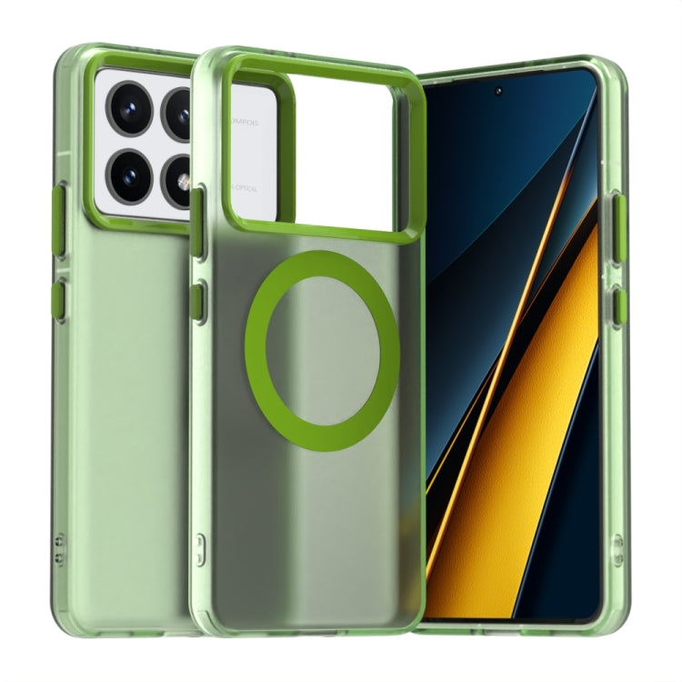 Candy Magsafe PC Hybrid TPU Phone Case, For Xiaomi Poco M6 4G, For Xiaomi Poco M6 Plus, For Xiaomi 14 Civi, For Xiaomi Poco F6 5G, For Xiaomi Poco F6 Pro, For Xiaomi Civi 4 Pro