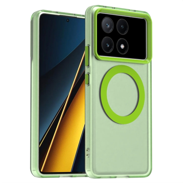 Candy Magsafe PC Hybrid TPU Phone Case, For Xiaomi Poco C61, For Xiaomi Poco M6 Pro 4G, For Xiaomi Poco X6 Neo 5G, For Xiaomi Poco M6 5G, For Xiaomi Poco X6 Pro 5G, For Xiaomi Poco X6 5G