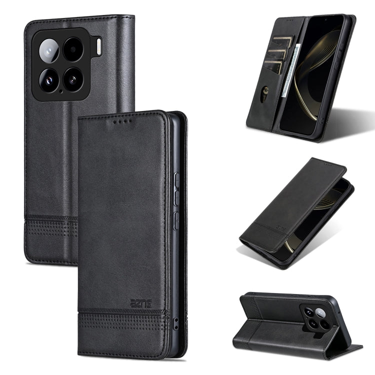 AZNS Magnetic Calf Texture Flip Leather Phone Case, For Xiaomi 15 Pro, For Xiaomi 15, For Xiaomi 14T Pro, For Xiaomi 14T