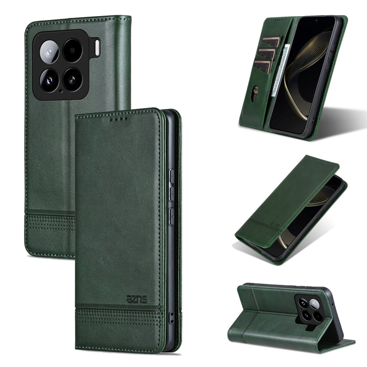 AZNS Magnetic Calf Texture Flip Leather Phone Case, For Xiaomi 15 Pro, For Xiaomi 15, For Xiaomi 14T Pro, For Xiaomi 14T