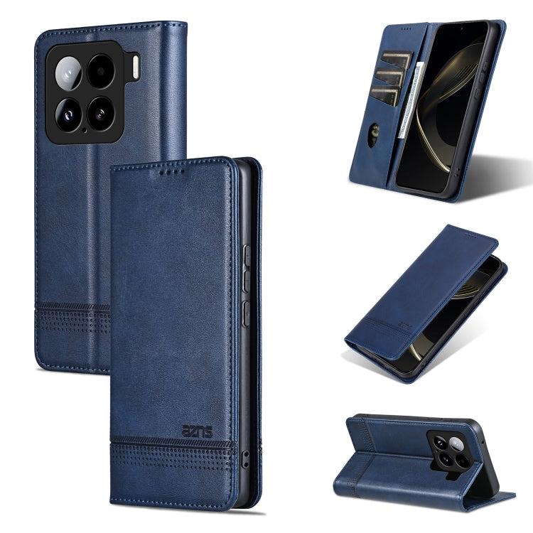 AZNS Magnetic Calf Texture Flip Leather Phone Case, For Xiaomi 15 Pro, For Xiaomi 15, For Xiaomi 14T Pro, For Xiaomi 14T