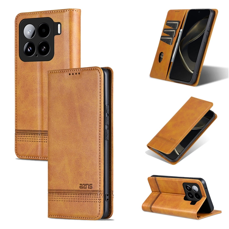 AZNS Magnetic Calf Texture Flip Leather Phone Case, For Xiaomi 15 Pro, For Xiaomi 15, For Xiaomi 14T Pro, For Xiaomi 14T