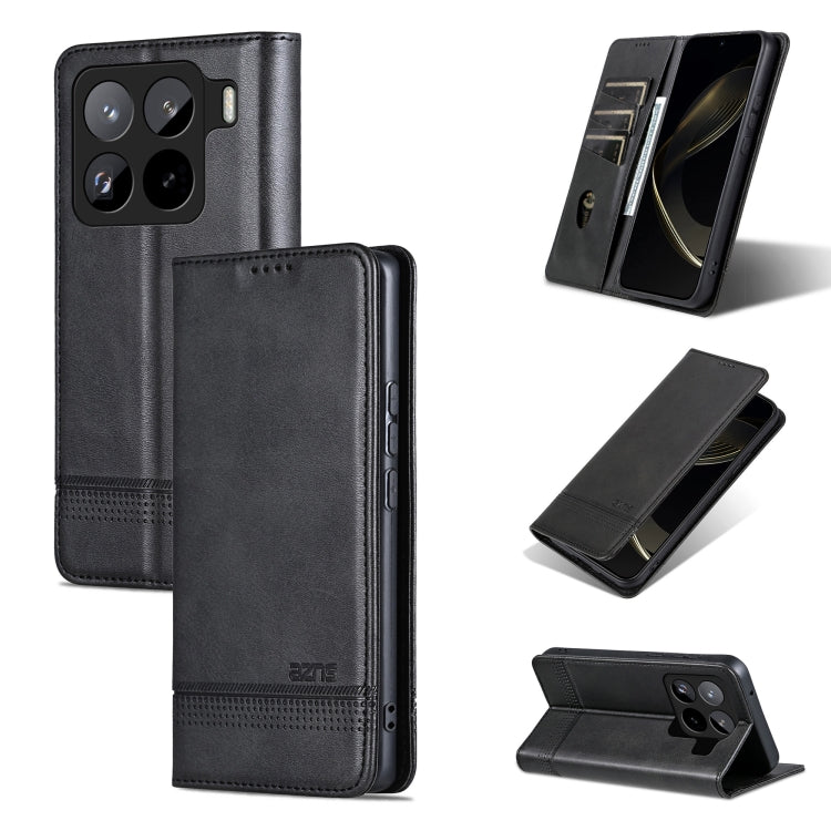 AZNS Magnetic Calf Texture Flip Leather Phone Case, For Xiaomi 15 Pro, For Xiaomi 15, For Xiaomi 14T Pro, For Xiaomi 14T