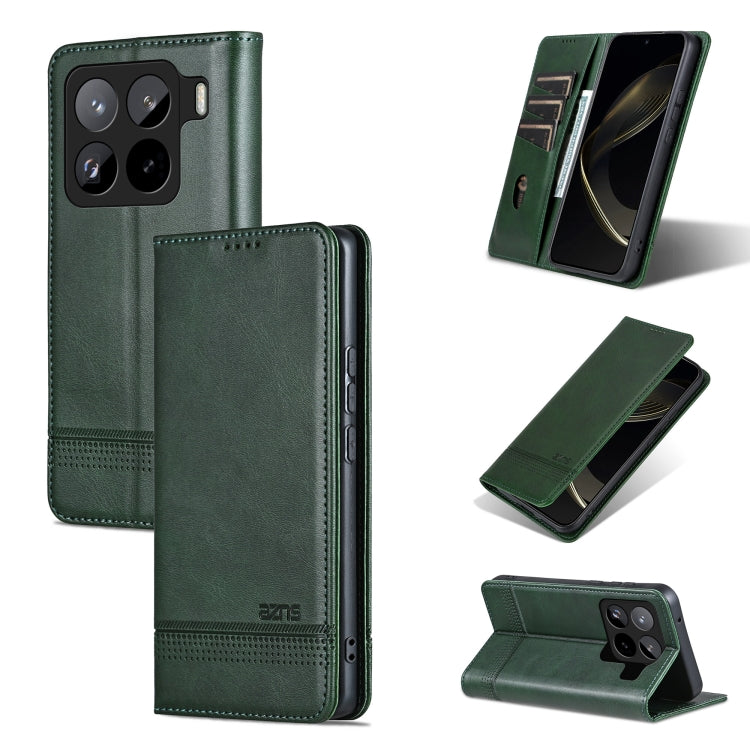AZNS Magnetic Calf Texture Flip Leather Phone Case, For Xiaomi 15 Pro, For Xiaomi 15, For Xiaomi 14T Pro, For Xiaomi 14T
