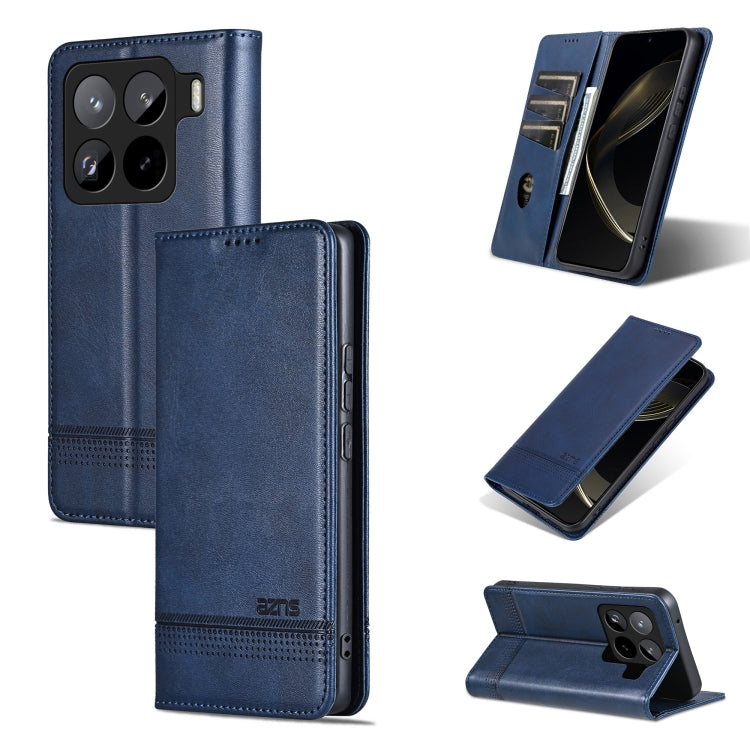 AZNS Magnetic Calf Texture Flip Leather Phone Case, For Xiaomi 15 Pro, For Xiaomi 15, For Xiaomi 14T Pro, For Xiaomi 14T