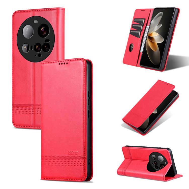 AZNS Magnetic Calf Texture Flip Leather Phone Case, For Xiaomi 17 Pro Max, For Xiaomi 17 Pro, For Xiaomi 17, For Xiaomi 15T Pro 5G, For Xiaomi 15T 5G, For Xiaomi 15 Ultra, For Xiaomi 15 Pro, For Xiaomi 15