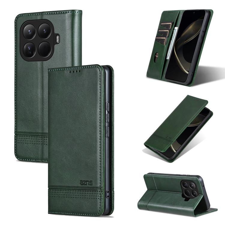 AZNS Magnetic Calf Texture Flip Leather Phone Case, For Xiaomi 17 Pro Max, For Xiaomi 17 Pro, For Xiaomi 17, For Xiaomi 15T Pro 5G, For Xiaomi 15T 5G, For Xiaomi 15 Ultra, For Xiaomi 15 Pro, For Xiaomi 15