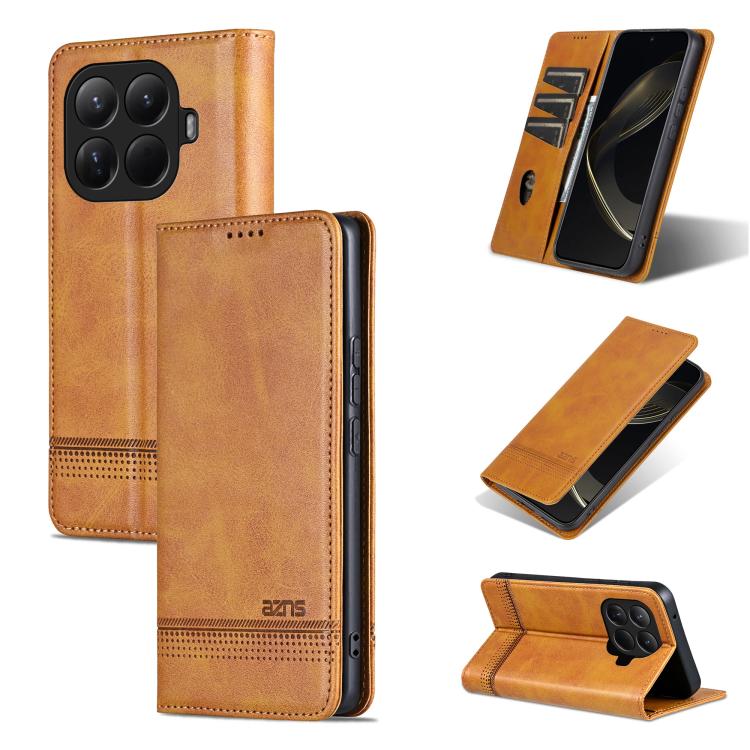 AZNS Magnetic Calf Texture Flip Leather Phone Case, For Xiaomi 17 Pro Max, For Xiaomi 17 Pro, For Xiaomi 17, For Xiaomi 15T Pro 5G, For Xiaomi 15T 5G, For Xiaomi 15 Ultra, For Xiaomi 15 Pro, For Xiaomi 15