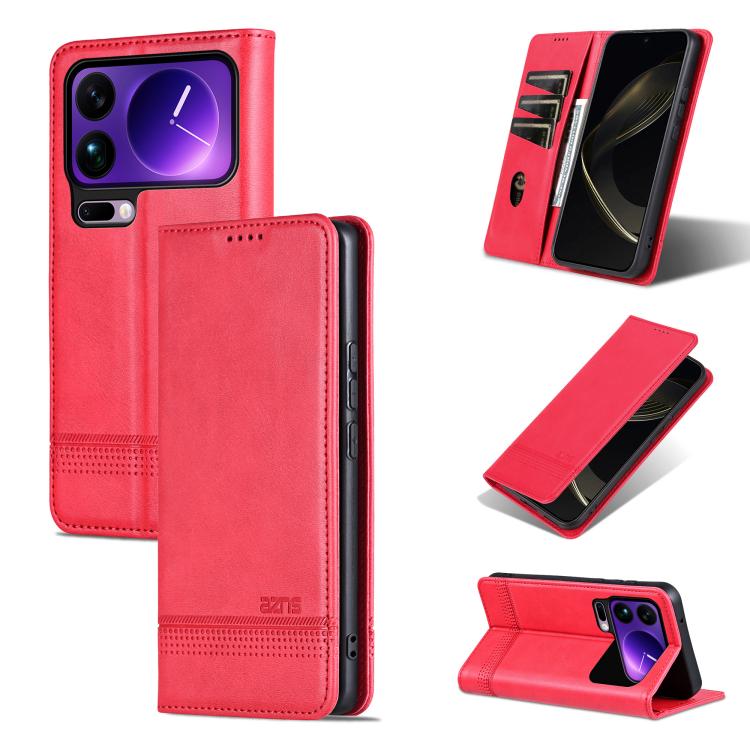 AZNS Magnetic Calf Texture Flip Leather Phone Case, For Xiaomi 17T Pro 5G, For Xiaomi 17T 5G, For Xiaomi 17 Pro Max, For Xiaomi 17 Pro, For Xiaomi 17, For Xiaomi 15T Pro 5G, For Xiaomi 15T 5G, For Xiaomi 15 Ultra