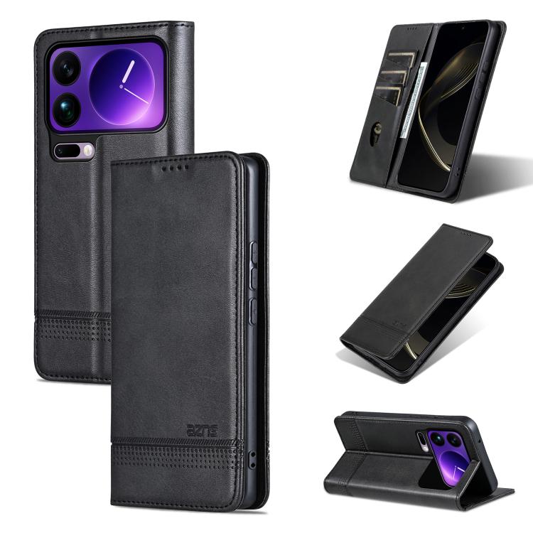 AZNS Magnetic Calf Texture Flip Leather Phone Case, For Xiaomi 17T Pro 5G, For Xiaomi 17T 5G, For Xiaomi 17 Pro Max, For Xiaomi 17 Pro, For Xiaomi 17, For Xiaomi 15T Pro 5G, For Xiaomi 15T 5G, For Xiaomi 15 Ultra