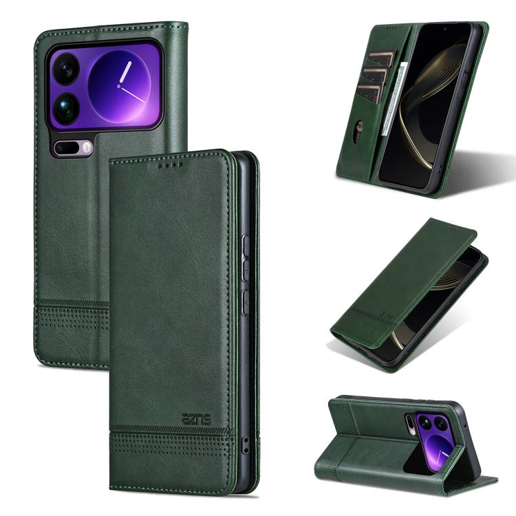 AZNS Magnetic Calf Texture Flip Leather Phone Case, For Xiaomi 17T Pro 5G, For Xiaomi 17T 5G, For Xiaomi 17 Pro Max, For Xiaomi 17 Pro, For Xiaomi 17, For Xiaomi 15T Pro 5G, For Xiaomi 15T 5G, For Xiaomi 15 Ultra