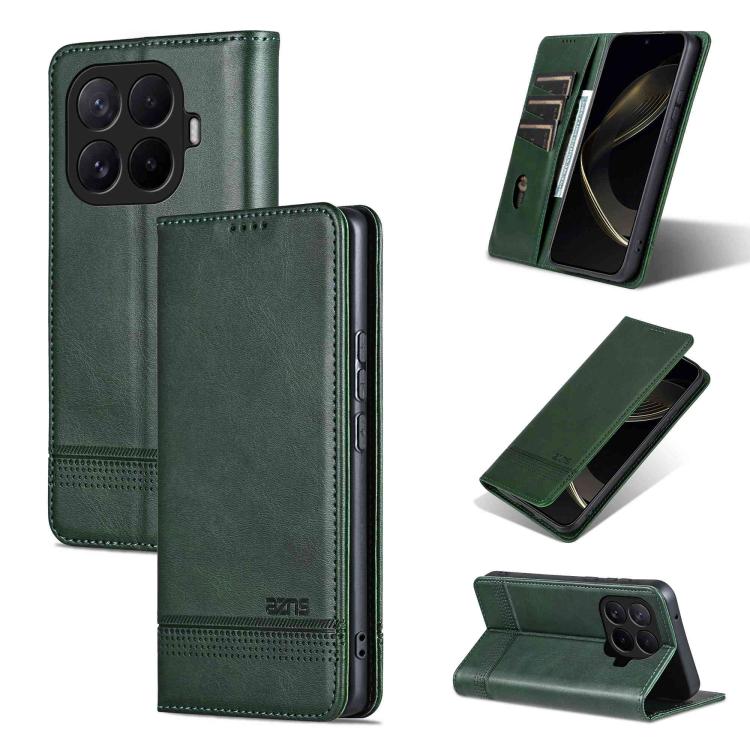 AZNS Magnetic Calf Texture Flip Leather Phone Case, For Xiaomi 17T Pro 5G, For Xiaomi 17T 5G, For Xiaomi 17 Pro Max, For Xiaomi 17 Pro, For Xiaomi 17, For Xiaomi 15T Pro 5G, For Xiaomi 15T 5G, For Xiaomi 15 Ultra