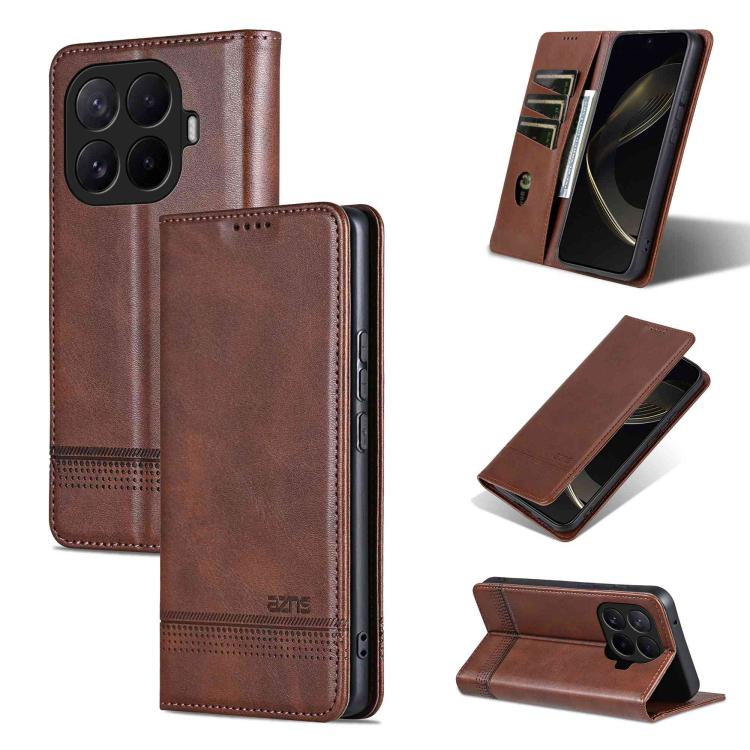 AZNS Magnetic Calf Texture Flip Leather Phone Case, For Xiaomi 17T Pro 5G, For Xiaomi 17T 5G, For Xiaomi 17 Pro Max, For Xiaomi 17 Pro, For Xiaomi 17, For Xiaomi 15T Pro 5G, For Xiaomi 15T 5G, For Xiaomi 15 Ultra