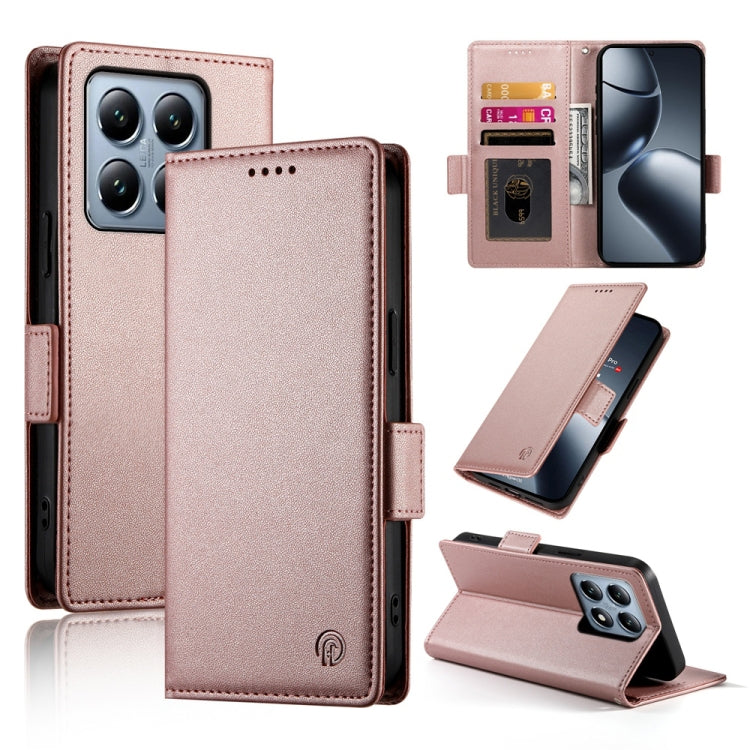 Side Buckle Magnetic Frosted Leather Phone Case, For Xiaomi 15, For Xiaomi 14T Pro, For Xiaomi 14T