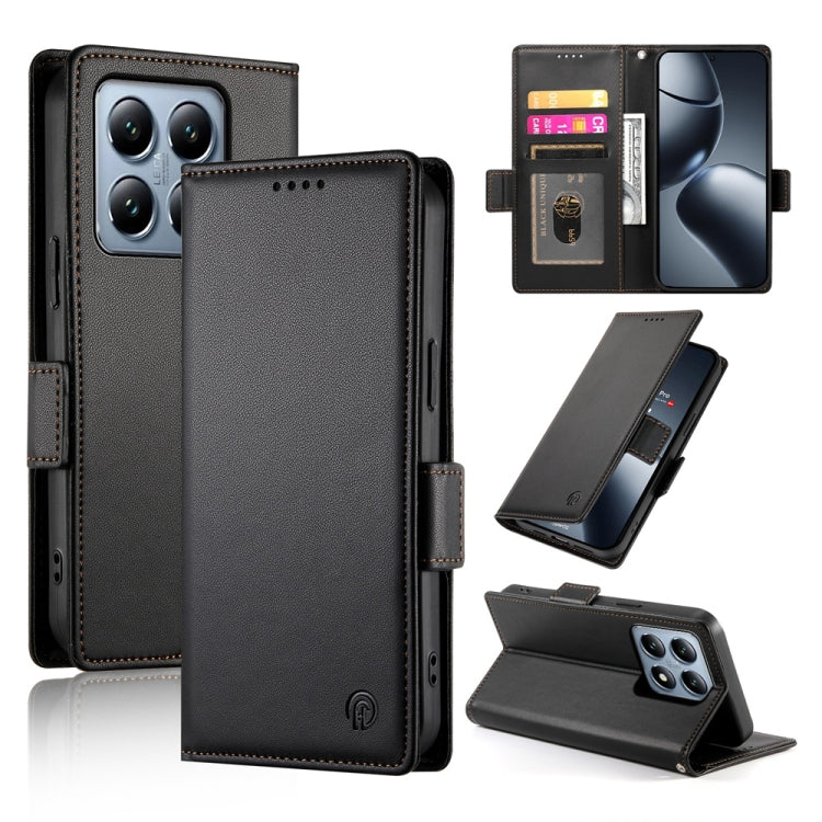 Side Buckle Magnetic Frosted Leather Phone Case, For Xiaomi 15 Pro, For Xiaomi 15, For Xiaomi 14T Pro, For Xiaomi 14T