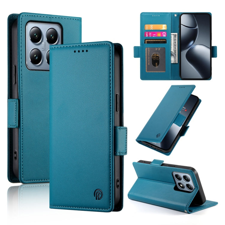 Side Buckle Magnetic Frosted Leather Phone Case, For Xiaomi 15 Pro, For Xiaomi 15, For Xiaomi 14T Pro, For Xiaomi 14T