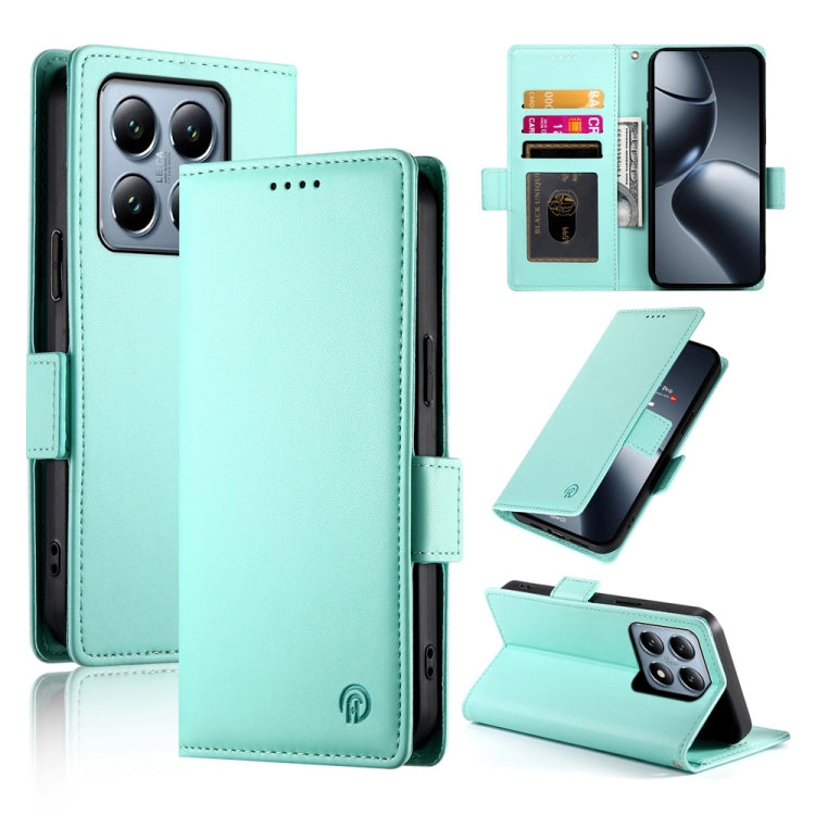 Side Buckle Magnetic Frosted Leather Phone Case, For Xiaomi 15 Pro, For Xiaomi 15, For Xiaomi 14T Pro, For Xiaomi 14T