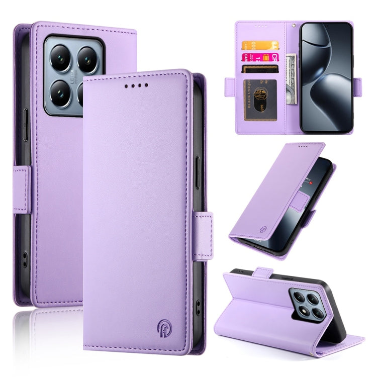 Side Buckle Magnetic Frosted Leather Phone Case, For Xiaomi 15 Pro, For Xiaomi 15, For Xiaomi 14T Pro, For Xiaomi 14T