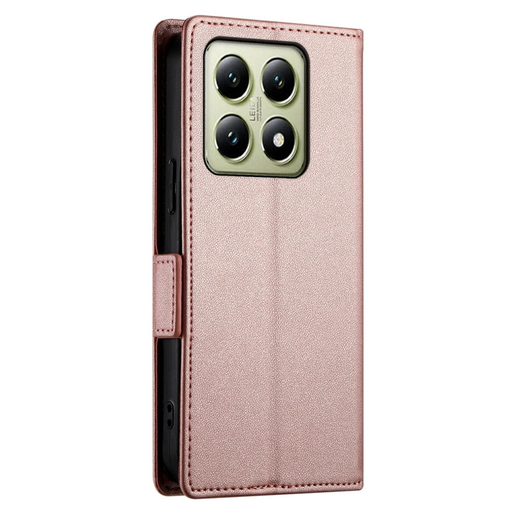 Side Buckle Magnetic Frosted Leather Phone Case, For Xiaomi 14T