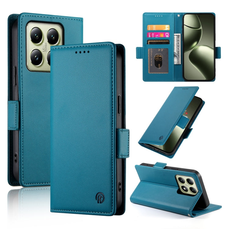 Side Buckle Magnetic Frosted Leather Phone Case, For Xiaomi 15, For Xiaomi 14T Pro, For Xiaomi 14T