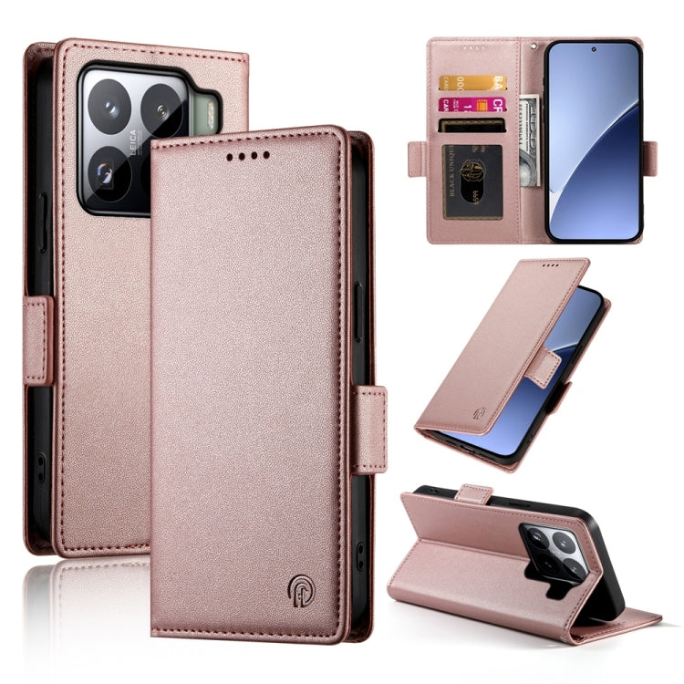 Side Buckle Magnetic Frosted Leather Phone Case, For Xiaomi 15T 5G, For Xiaomi 15 Ultra, For Xiaomi Poco X7 Pro / Redmi Turbo 4, For Xiaomi 15 Pro, For Xiaomi 15, For Xiaomi 14T Pro