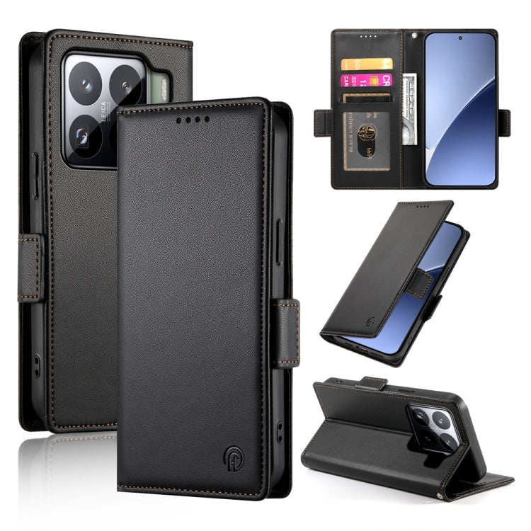 Side Buckle Magnetic Frosted Leather Phone Case, For Xiaomi 15T 5G, For Xiaomi 15 Ultra, For Xiaomi Poco X7 Pro / Redmi Turbo 4, For Xiaomi 15 Pro, For Xiaomi 15, For Xiaomi 14T Pro